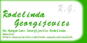 rodelinda georgijevits business card
